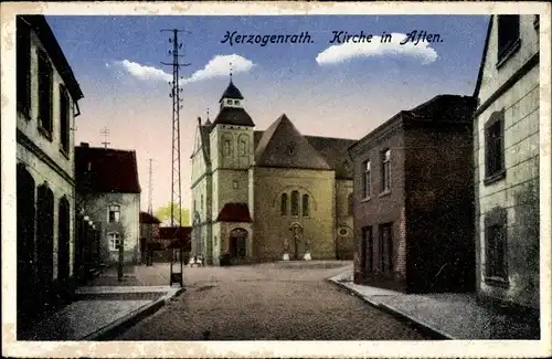 Ak Herzogenrath in Nordrhein Westfalen, Blick auf Kirche in Aften