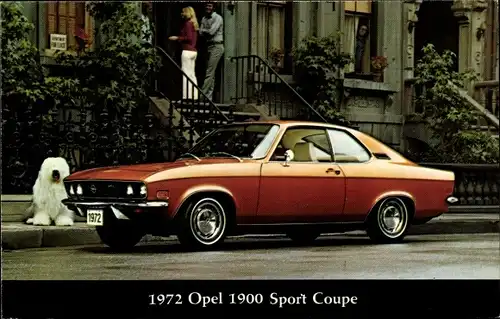 Ak 1972 Opel 1900 Sport Coupe, Thumma Motor Co., Hagerstown Maryland