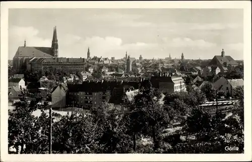 Ak Görlitz in der Lausitz, Stadtpanorama, Glockenturm, Gebäude