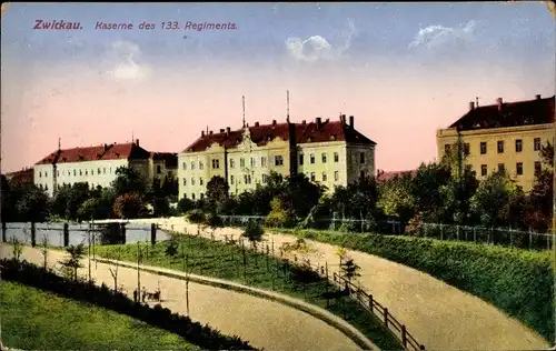 Ak Zwickau in Sachsen, Kaserne des 133. Regiments, Ottmar Zieher