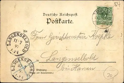 Litho Koblenz in Rheinland Pfalz, Festung Ehrenbreitstein, Bildnis Vater Rhein und Mosel