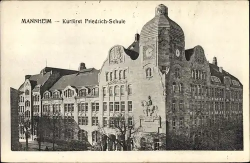 Ak Mannheim in Baden Württemberg, Ansicht der Kurfürst Friedrich Schule, erbaut 1904 bis 1908