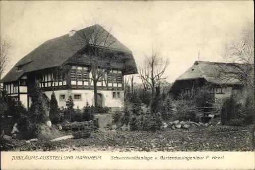 Ak Mannheim in Baden Württemberg, Kunst- und Gartenbauaustellung 1907, Schwarzwaldanlage v. F. Keerl