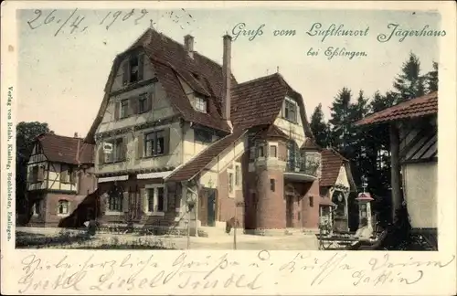 Ak Esslingen am Neckar Baden Württemberg, Blick auf das Jägerhaus