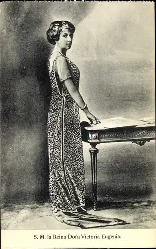 Ak Victoria Eugénie von Battenberg, Königin von Spanien, Ehefrau von Alfons XIII