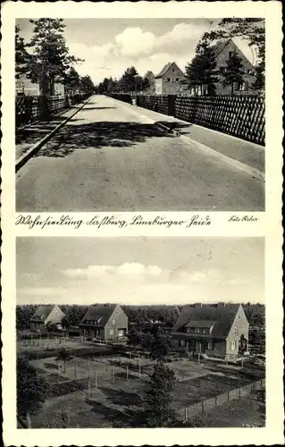Ak Faßberg in der Lüneburger Heide, Straßenpartie, Blick auf Wohnsiedlung