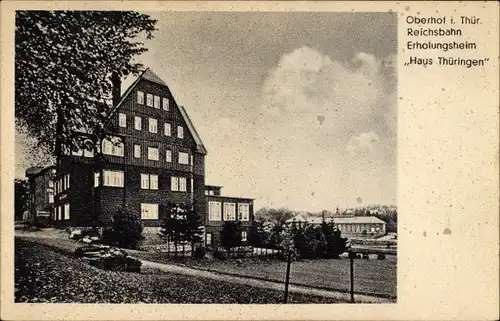 Ak Oberhof im Thüringer Wald, Reichsbahn Erholungsheim Haus Thüringen