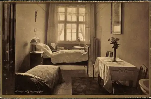 Ak Düsseldorf am Rhein, Theresien Hospital, Privatzimmer