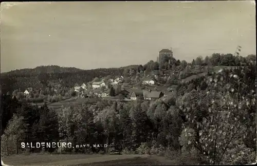 Foto Ak Saldenburg in Niederbayern, Panoramaansicht von Ortschaft und Umgebung