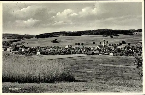Ak Mettmach in Oberösterreich, Panoramaansicht von Ortschaft und Umgebung