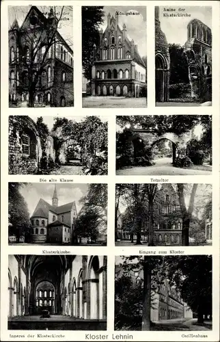 Ak Kloster Lehnin in Brandenburg, Klosterkirche, Königshaus, Klause, Tetzeltor, Cecilienhaus