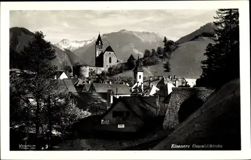 Ak Eisenerz Steiermark, Blick auf Ortschaft und Umgebung