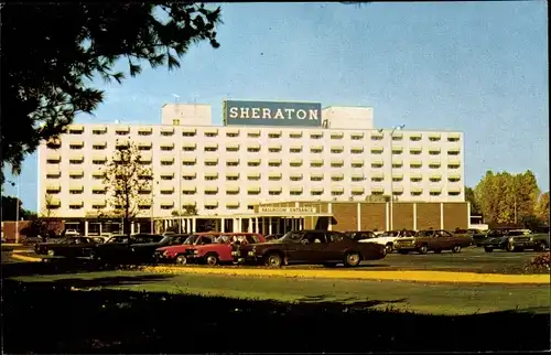 Ak Syracuse New York USA, Blick auf das Sheraton Motor Inn, Parkplatz