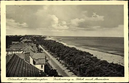 Ak Brunshaupten Kühlungsborn im Kreis Rostock, Bülowweg und Blick nach Arendsee