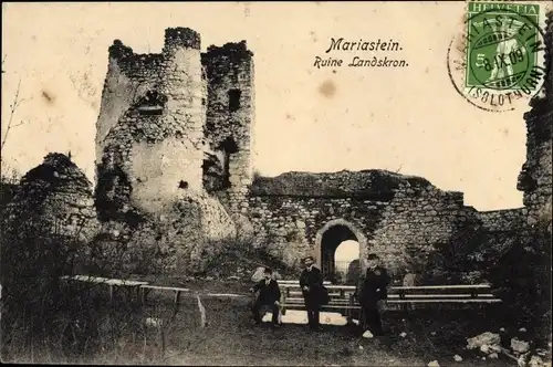 Ak Metzerlen Mariastein Kt. Solothurn Schweiz, Ruine Landskron
