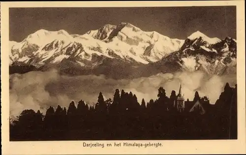 Ak Darjeeling Indien, En het Himalaya gebergte, Himalaya Gebirge