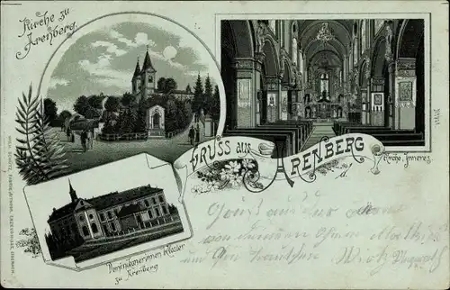 Mondschein Litho Arenberg Koblenz in Rheinland Pfalz, Kirche, Inneres, Dominikanerinnen Kloster