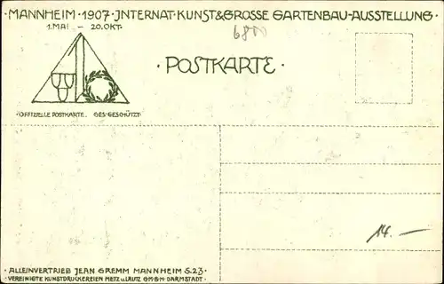 Ak Mannheim in Baden Württemberg, Jubiläumsausstellung, Schwarzwaldlandschaft, Kapelle, 1907