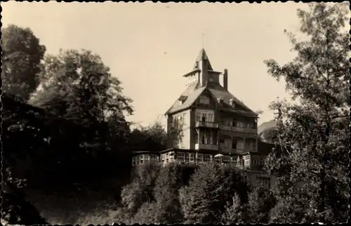 Ak Schwarzburg im Schwarzatal Thüringen, HO Hotel Schwarzaburg