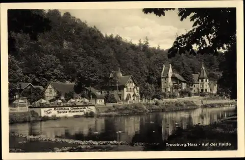 Ak Treseburg Thale im Harz, Auf der Haide, Gasthaus Waldesruhe