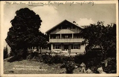 Ak Oberstdorf im Oberallgäu, Gasthof, Pension und Cafe Alpenrose