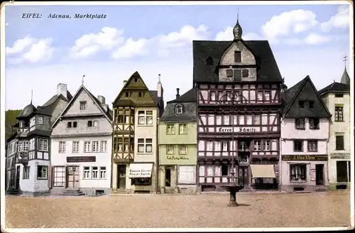 Ak Adenau im Kreis Ahrweiler Rheinland Pfalz, Marktplatz, Geschäft Lorenz Schmitz, J. Alex. Klein