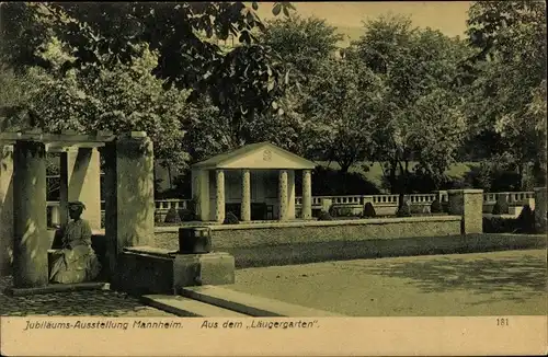 Ak Mannheim, Jubiläumsausstellung 1907, Aus dem Läugergarten, Ausstellungsgelände