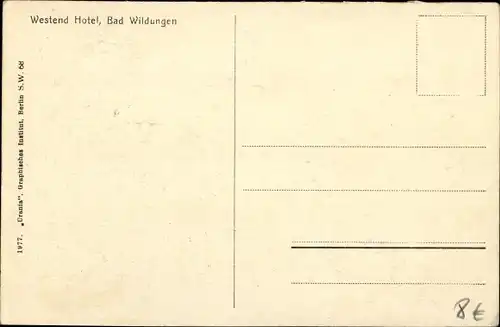 Ak Bad Wildungen in Nordhessen, Westend Hotel und Umgebung