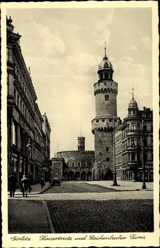 Ak Görlitz in der Lausitz, Blick auf den Kaisertrutz, Reichenbacher Turm