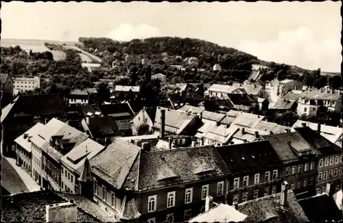 Ak Kamenz im Kreis Bautzen, Blick über die Dächer der Stadt auf den Hutberg