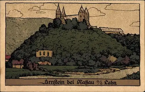Steindruck Ak Arnstein Seelbach Nassau im Rhein Lahn Kreis, Kloster Arnstein
