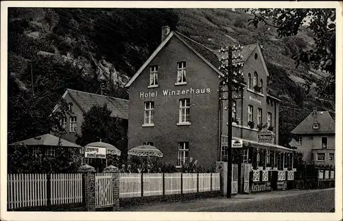 Ak St. Goar im Rhein Hunsrück Kreis, Hotel Winzerhaus, Inh. Gärtner, Garten