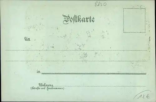 Mondschein Litho Donauwörth im schwäbischen Kreis Donau Ries, Flusspartie, Brücke