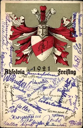 Studentika Ak Freising in Oberbayern, Absolvia 1921