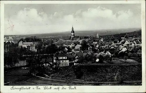 Ak Königsbrück in der Oberlausitz, Blick auf die Ortschaft und Umgebung