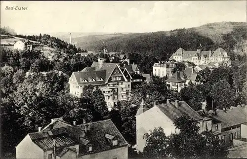 Ak Bad Elster im Vogtland, Blick auf den Ort mit Umgebung