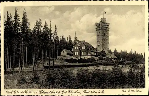 Ak Elgersburg im Ilm Kreis Thüringen, Blick auf die Car Eduard Warte am Hohenwartskopf