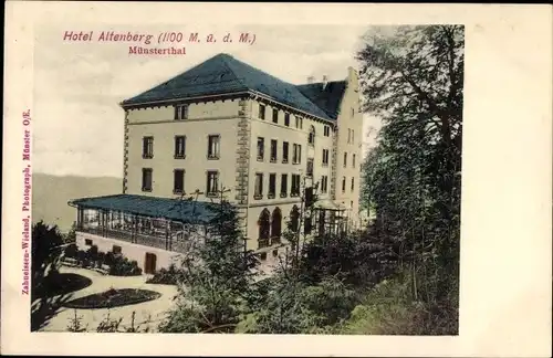 Ak Munster Münster Elsass Haut Rhin, Hotel Altenberg