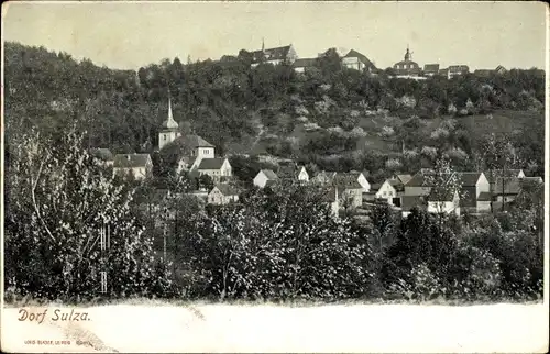 Ak Bad Sulza im Weimarer Land Thüringen, Blick über blühende Bäume auf den Ort