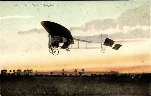 Ak The Blériot Aeroplane, Monoplan, Flugzeug, Flugpionier
