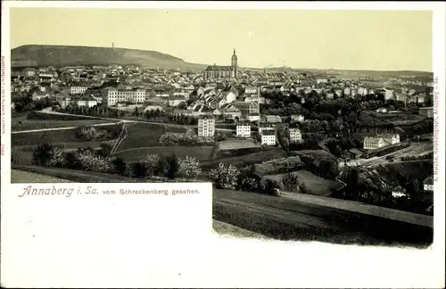 Ak Annaberg Buchholz Erzgebirge, Blick vom Schreckenberg