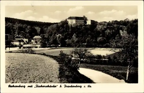 Ak Frankenberg an der Zschopau, Sachsenburg mit Fischerschänke
