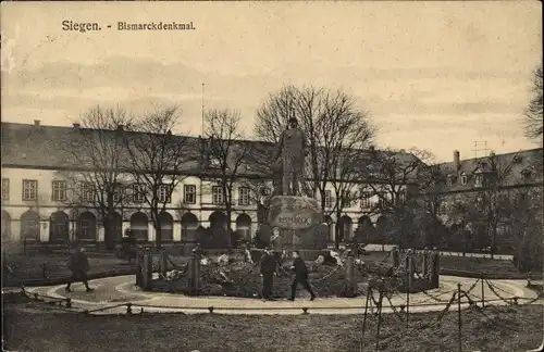 Ak Siegen in Nordrhein Westfalen, Partie am Bismarckdenkmal