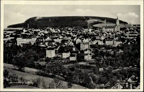 Ak Annaberg Buchholz Erzgebirge, Panoramablick auf die Stadt