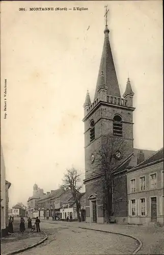 Ak Mortagne Nord, L'Église, Ansicht der Kirche