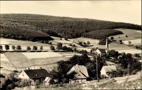 Ak Rechenberg Bienenmühle Erzgebirge, Blick zur Kirche mit Umgebung