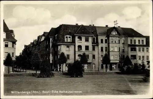 Ak Wittenberge in der Prignitz, Roon- Ecke Rathausstraße