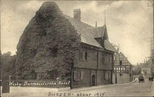 Ak Visby Wisby Schweden, Burmeisterska Huset, Bürgermeisterhaus