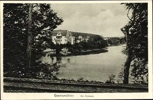 Ak Gremsmühlen Malente in Ostholstein, Partie am Dieksee, Gleise