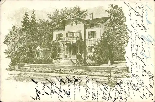 Ak Nürnberg in Mittelfranken Bayern, Blick auf eine Villa mit verziertem Balkon